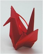 Origami Crane Ornament red